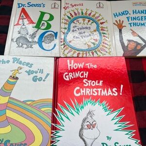 Dr. Seuss Children's Book Lot - Yellow, White, Blue Covers(8 book bundle)